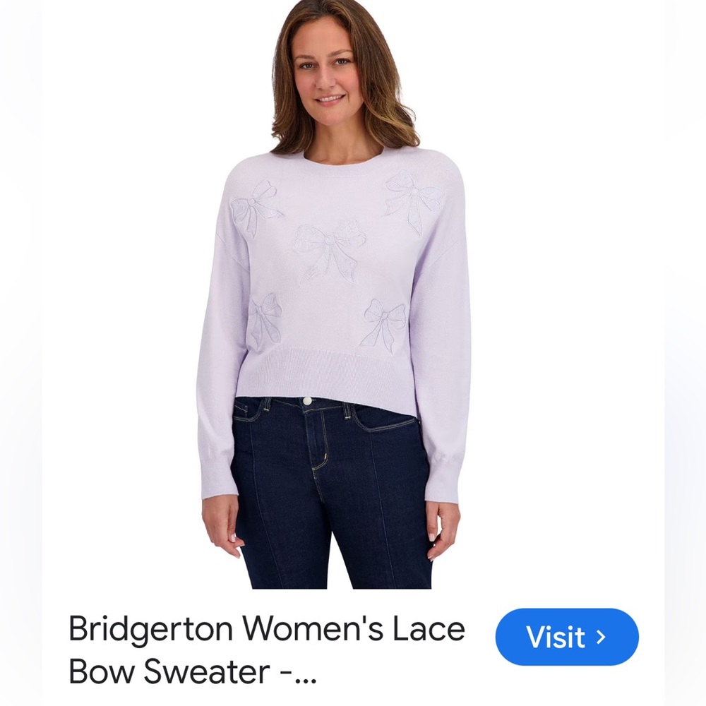 Bridgerton light purple new with tags Sweater -medium new with tags